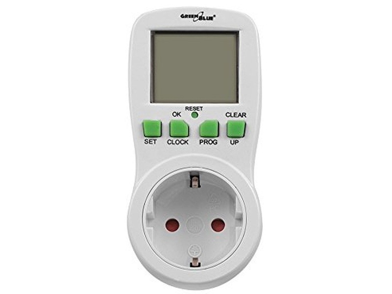 Zdjęcie produktu: Włącznik czasowy GreenBlue GB107G, cyfrowy timer, 16 programów, max 240 programów, niemieckie gniazdo i wtyk
