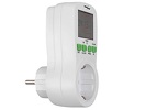 Miniatura zdjęcia: Włącznik czasowy GreenBlue GB107G, cyfrowy timer, 16 programów, max 240 programów, niemieckie gniazdo i wtyk
