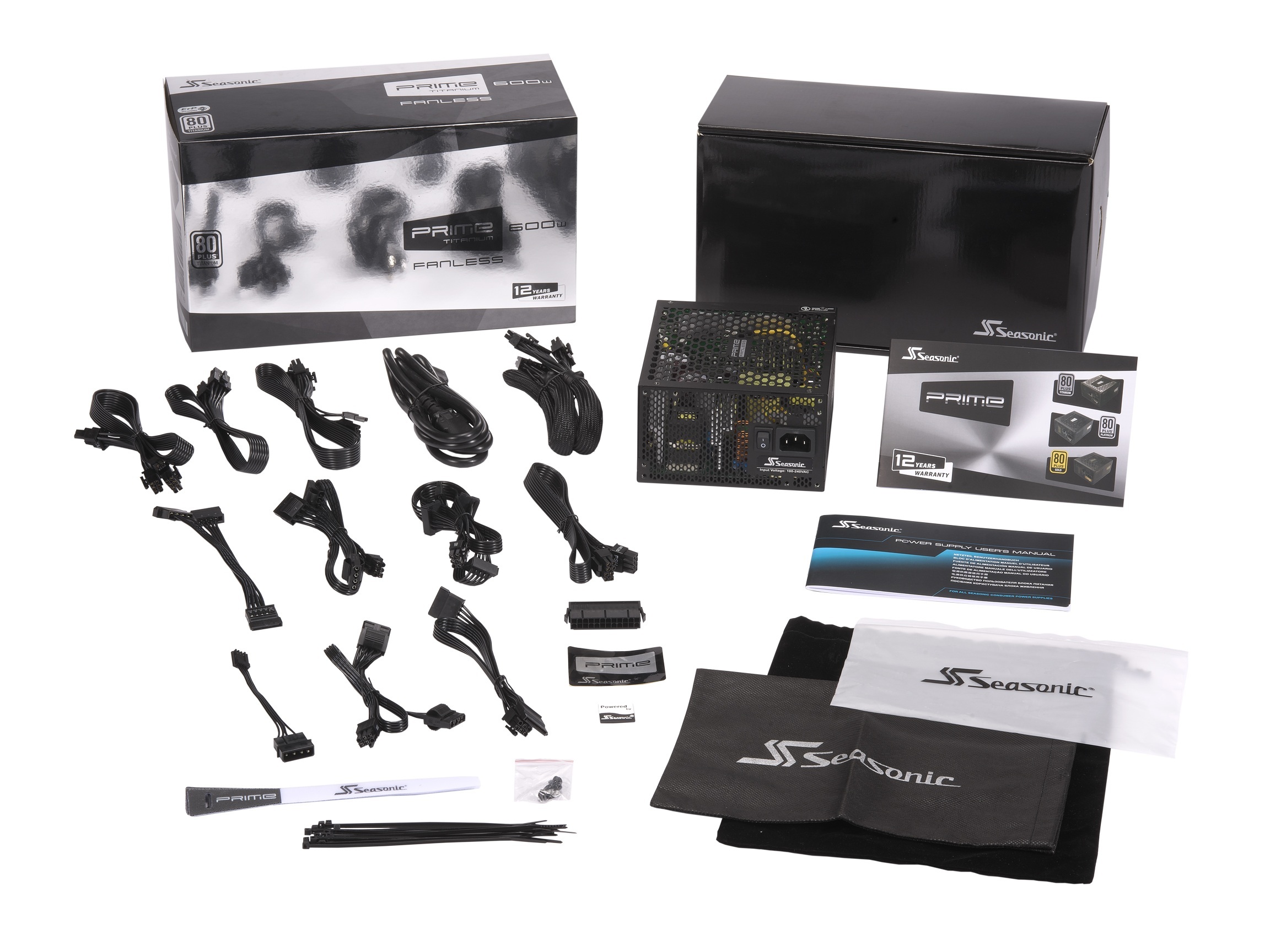 Pasywny zasilacz Seasonic PRIME Titanium 600W Fanless (SSR-600TL) 80Plus Titanium