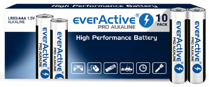 Miniatura produktu: everActive baterie alkaliczne Pro LR03 / AAA - 10 sztuk (kartonik)