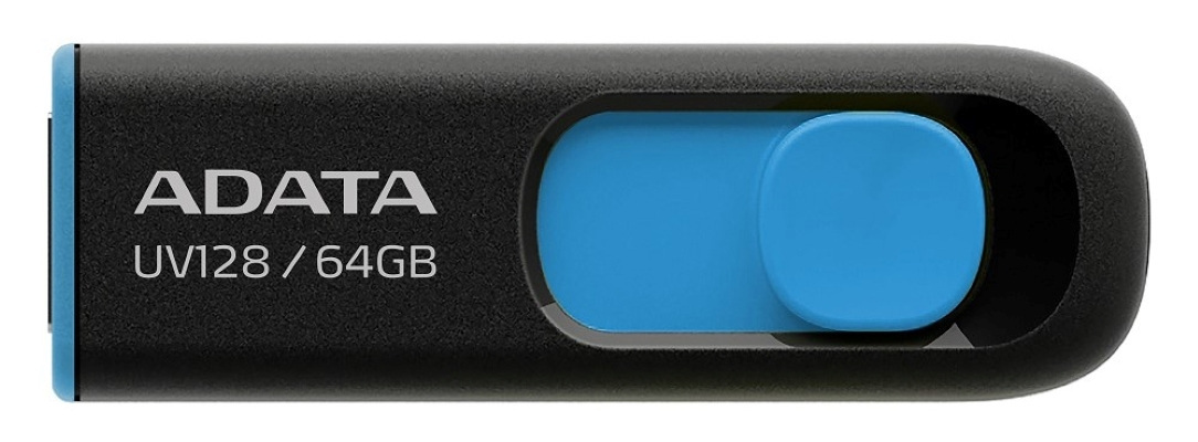 Adata DashDrive UV128 64GB czarno-niebieski Adata DashDrive UV128 64GB czarno-niebieski