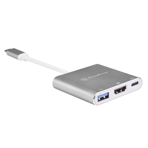 Zdjęcie produktu: Replikator Silverstone EP08C (SST-EP08C) stacja USB 3.1 Type-C do USB Type-A 3.0, USB Typ-C PD, DMI (DP Alt Mode), 100mm, szary