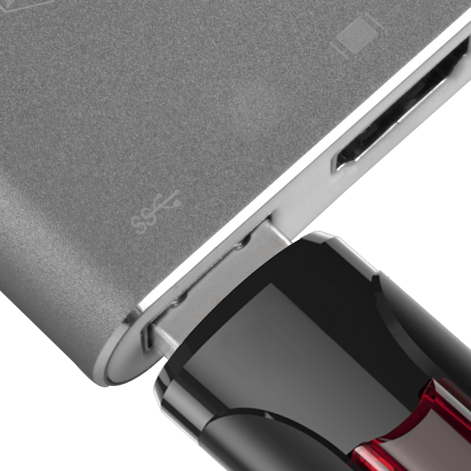 Replikator Silverstone EP08C (SST-EP08C) stacja USB 3.1 Type-C do USB Type-A 3.0, USB Typ-C PD, DMI (DP Alt Mode), 100mm, szary