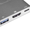Miniatura zdjęcia: Replikator Silverstone EP08C (SST-EP08C) stacja USB 3.1 Type-C do USB Type-A 3.0, USB Typ-C PD, DMI (DP Alt Mode), 100mm, szary