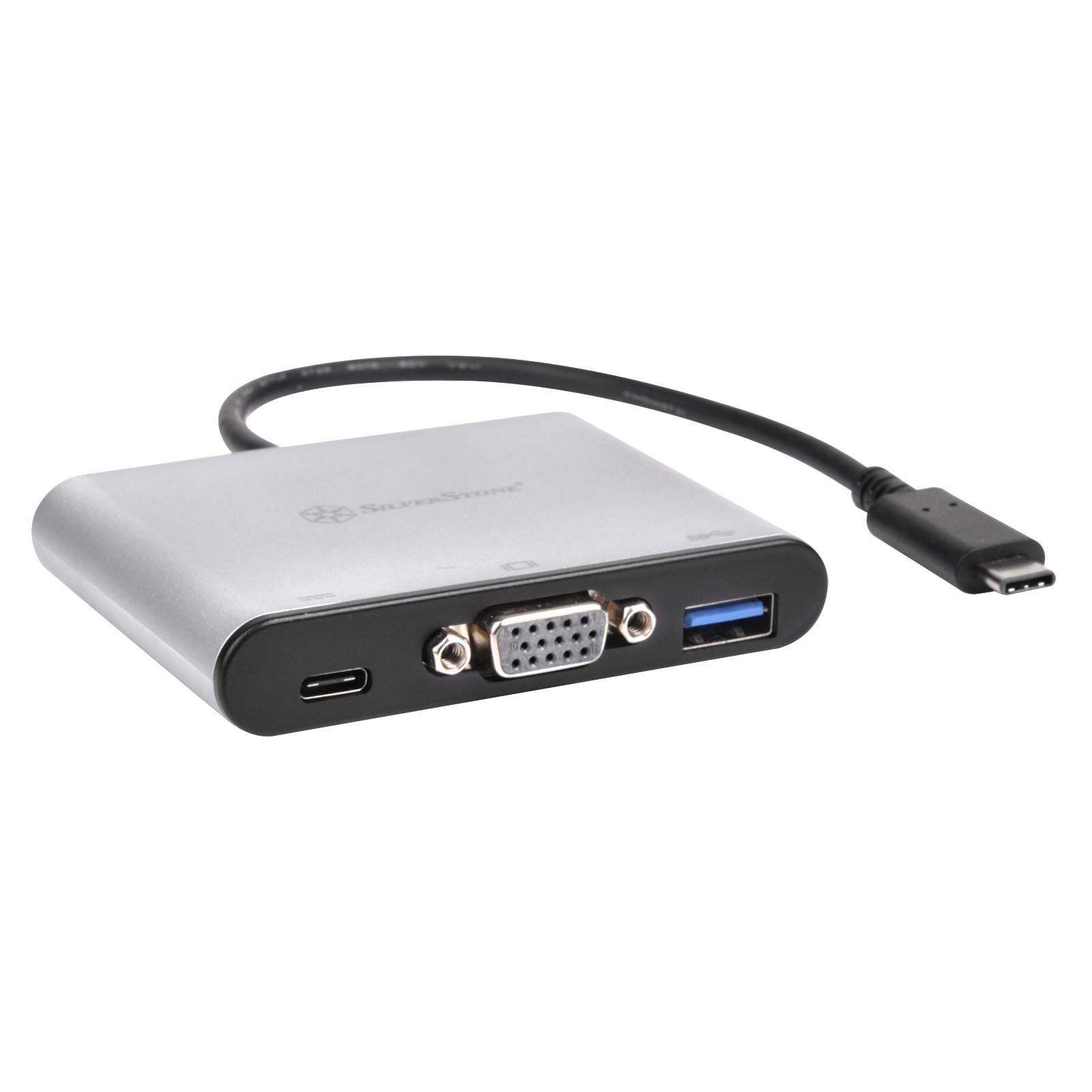 Silverstone EP06C (SST-EP06C) Adapter USB 3.1 Type-C do USB Type-A , Type-C x 1 (port ładowania) oraz złącze VGA