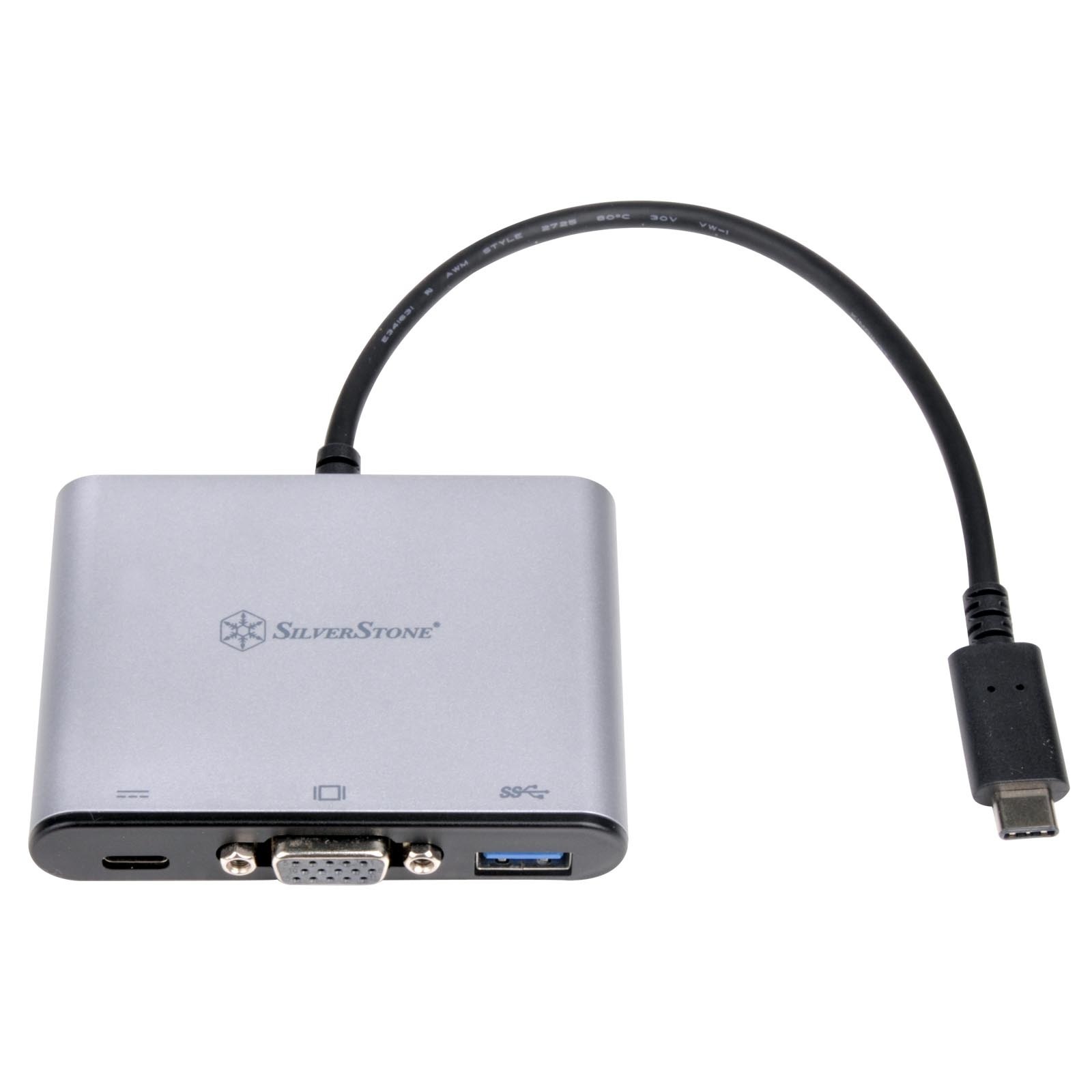 Silverstone EP06C (SST-EP06C) Adapter USB 3.1 Type-C do USB Type-A , Type-C x 1 (port ładowania) oraz złącze VGA