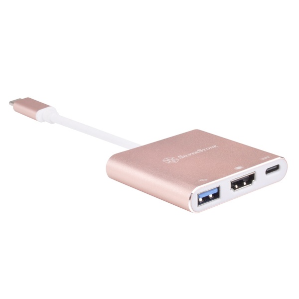 Zdjęcie produktu: Silverstone EP08P (SST-EP08P) Adapter USB 3.1 Type-C do USB Type-A, USB Type-C PD (data or charging port), oraz 4K HDMI (DP Alt Mode), 100mm, różowy Zdjęcie produktu: Silverstone EP08P (SST-EP08P) Adapter USB 3.1 Type-C do USB Type-A, USB Type-C PD (data or charging port), oraz 4K HDMI (DP Alt Mode), 100mm, różowy