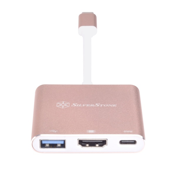 Zdjęcie produktu: Silverstone EP08P (SST-EP08P) Adapter USB 3.1 Type-C do USB Type-A, USB Type-C PD (data or charging port), oraz 4K HDMI (DP Alt Mode), 100mm, różowy Zdjęcie produktu: Silverstone EP08P (SST-EP08P) Adapter USB 3.1 Type-C do USB Type-A, USB Type-C PD (data or charging port), oraz 4K HDMI (DP Alt Mode), 100mm, różowy