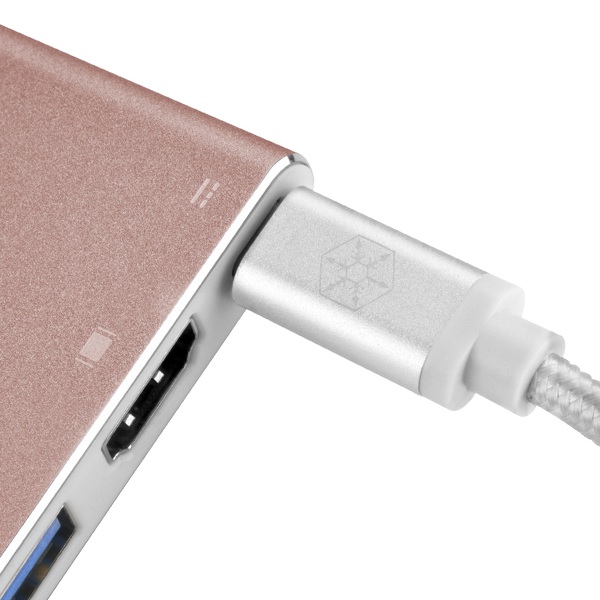 Zdjęcie produktu: Silverstone EP08P (SST-EP08P) Adapter USB 3.1 Type-C do USB Type-A, USB Type-C PD (data or charging port), oraz 4K HDMI (DP Alt Mode), 100mm, różowy Zdjęcie produktu: Silverstone EP08P (SST-EP08P) Adapter USB 3.1 Type-C do USB Type-A, USB Type-C PD (data or charging port), oraz 4K HDMI (DP Alt Mode), 100mm, różowy