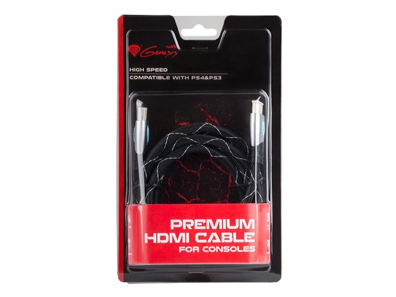 Zdjęcie produktu: Genesis NKA-0556 kabel Premium HDMI 2.0 do PS4 / PS3 1.8m Zdjęcie produktu: Genesis NKA-0556 kabel Premium HDMI 2.0 do PS4 / PS3 1.8m