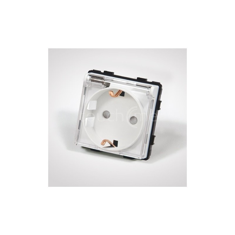 Touchme TM6242W Gniazdo schuko z klapką, modułowe białe Touchme TM6242W Gniazdo schuko z klapką, modułowe białe