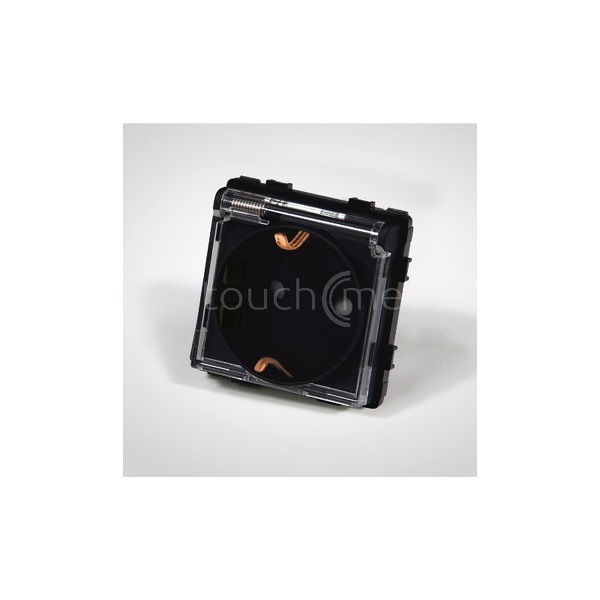 Zdjęcie produktu: Touchme TM6242B Gniazdo schuko z klapką, modułowe czarne