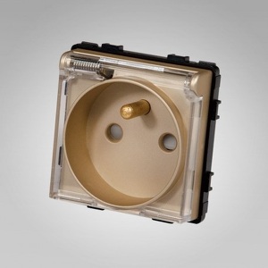 Miniatura produktu: Touchme TM6252G Gniazdko z bolcem z klapką, modułowe złote Miniatura produktu: Touchme TM6252G Gniazdko z bolcem z klapką, modułowe złote
