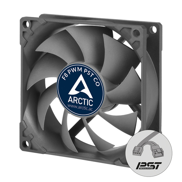 Zdjęcie produktu: Wentylator Arctic F8 PWM PST CO 80mm Zdjęcie produktu: Wentylator Arctic F8 PWM PST CO 80mm
