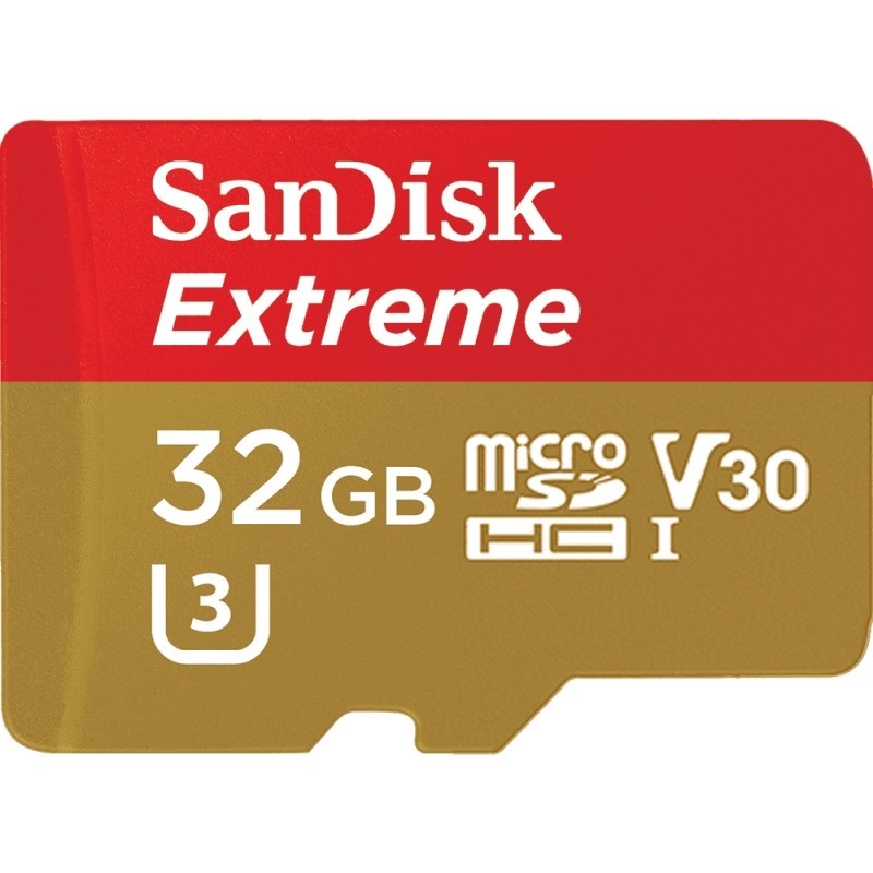 Karta SanDisk Extreme microSDHC 32GB 100/60 MB/s A1 C10 V30 UHS-I U3 Mobile (SDSQXAF-032G-GN6MA)