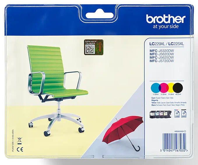 BROTHER Tusz LC229XLVALBP=LC-229XLVALBP, Zestaw CMYBk, LC229XLBK+LC225XLC+LC225XLM+LC225XLY BROTHER Tusz LC229XLVALBP=LC-229XLVALBP, Zestaw CMYBk, LC229XLBK+LC225XLC+LC225XLM+LC225XLY