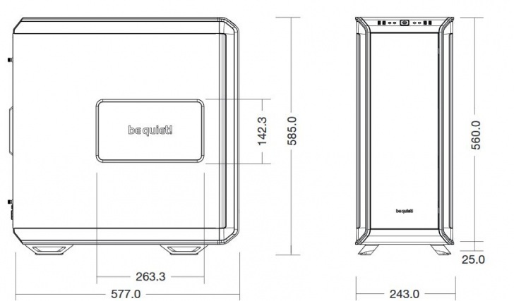 Be Quiet Dark Base Wymiary