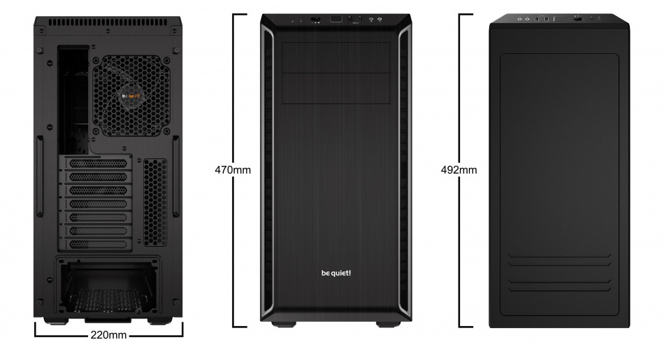 Be Quiet Pure Base 600 Silver Wymiary