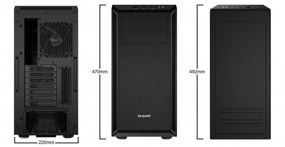 Be Quiet Pure Base 600 Czarna Wymiary