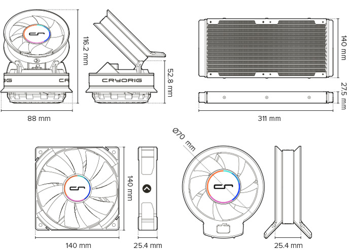 Cryorig A80 Outline