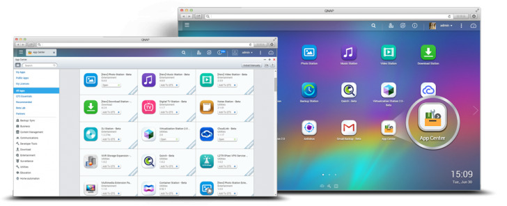App Center Aplikacje Qnap Tvs 663 Serwer Plikow