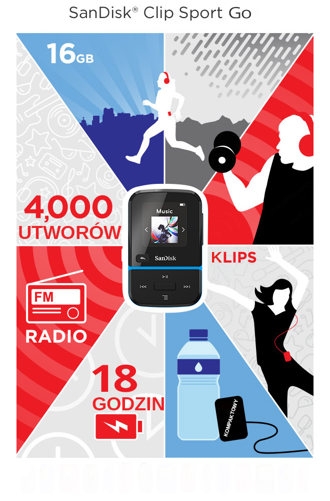 Mp3 Clip Sport Go Grafika 1