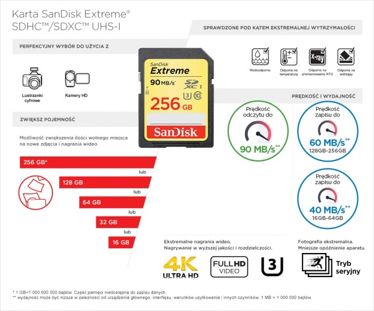 Karty Extreme Sd 90mbs Infographic Pl