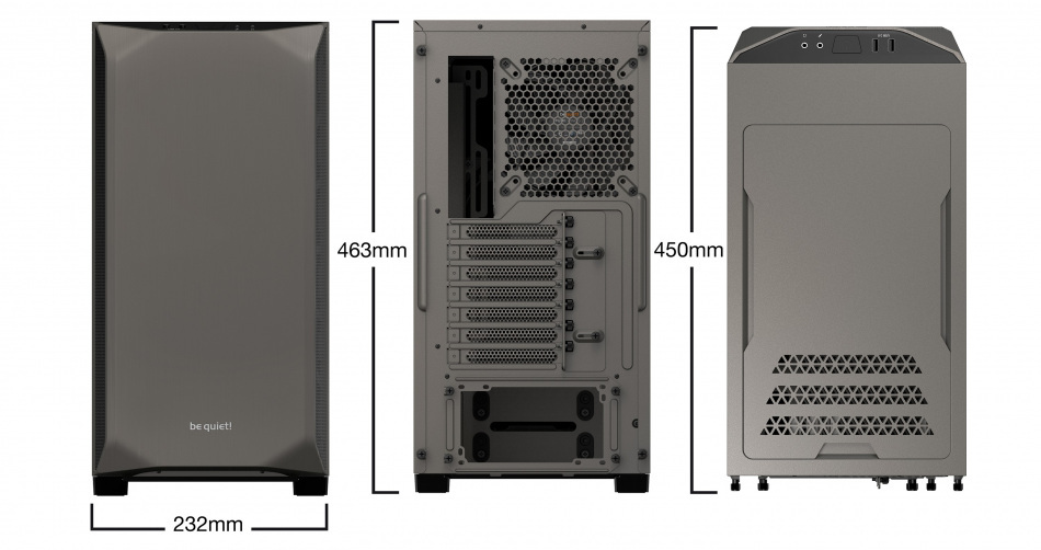 Be Quiet Pure Base 500 Szara Wymiary