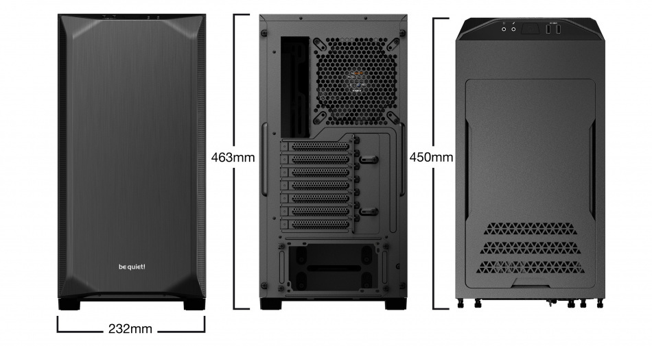Be Quiet Pure Base 500 Czarna Wymiary