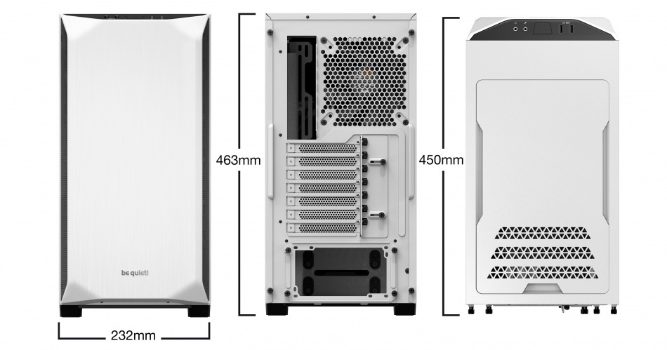 Be Quiet Pure Base 500 Biala Wymiary