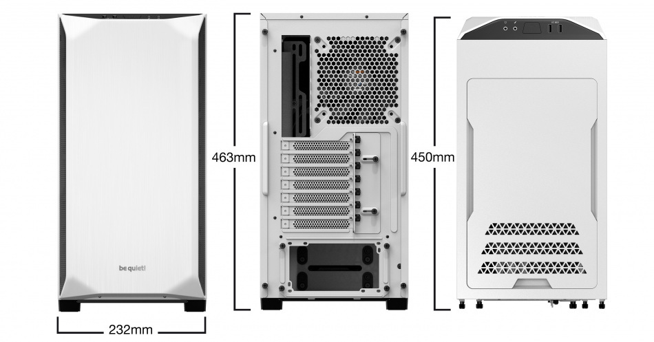 Be Quiet Pure Base 500 Biala Tg Wymiary