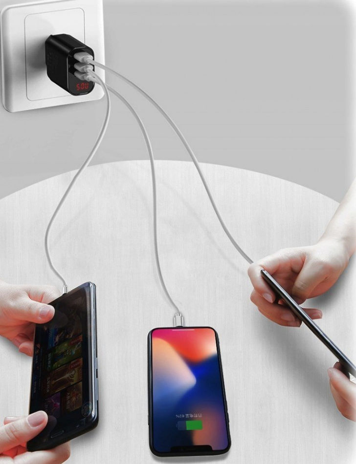 Baseus Bojure Bs Euqc01 Ccall Ag02 Qc3 0 23w Quick Charge 3 0 Szybka Ladowarka Sieciowa Z 2 Gniazdami Usb 4