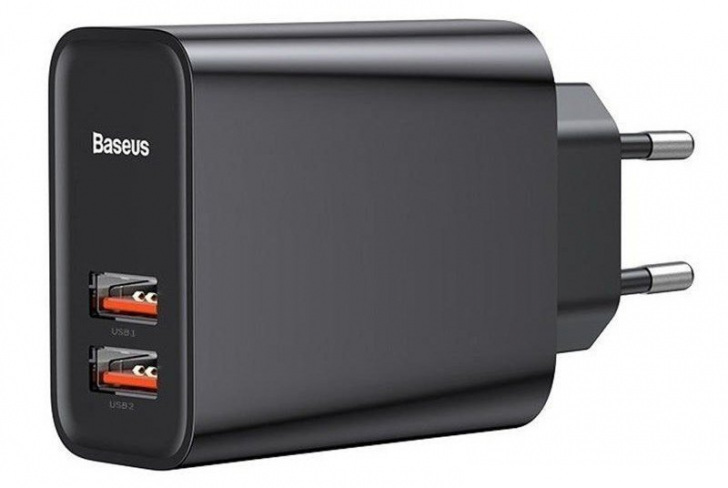 Baseus Qc3 0 Bs Eu906 Ccfs E01 30w Szybka Ladowarka Sieciowa Z 2 Gniazdami Usb Quick Charge 3 0 5