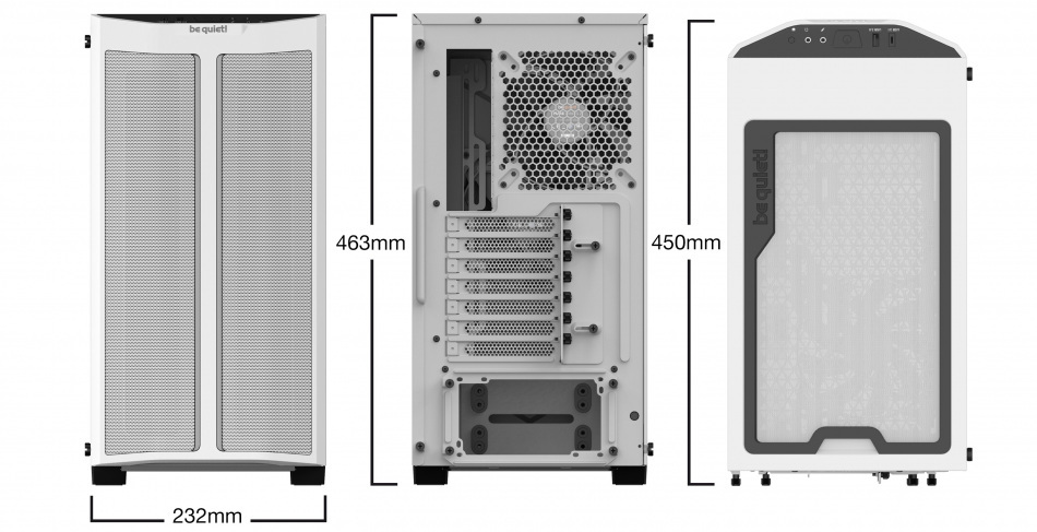 Bequiet Pure Base 500dx Biala Tg Argb Wymiary