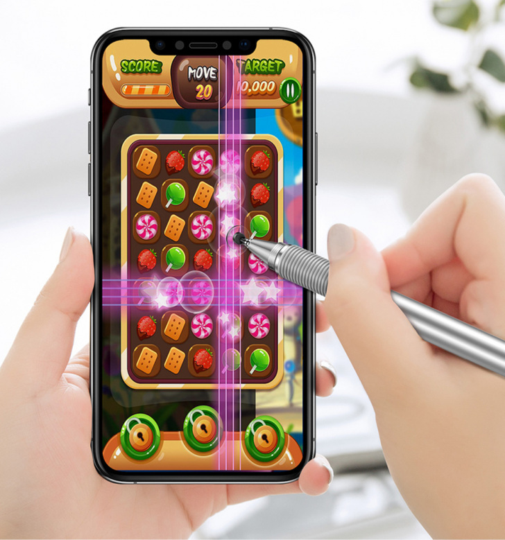 Pol Pl Baseus Golden Cudgel Dwustronny Pojemnosciowy Rysik Disc Stylus Zelopis Dlugopis Czarny Acpcl 01 46848