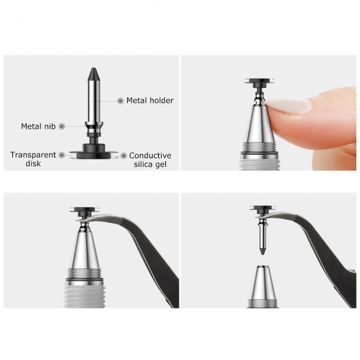 Pol Pl Baseus Golden Cudgel Dwustronny Pojemnosciowy Rysik Disc Stylus Zelopis Dlugopis Czarny Acpcl 01 46848