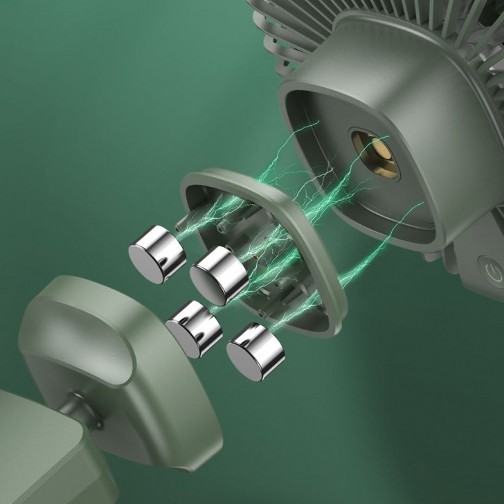 Pol Pl Baseus Samochodowy Bezprzewodowy Wiatrak Wentylator Z Uchwytem Na Zaglowek Czarny Cxzr 01 61190