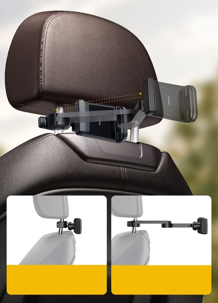 Pol Pl Baseus Samochodowy Uchwyt Do Telefonu Na Zaglowek Z Wbudowana Ladowarka Bezprzewodowa Qi 15 W Czarny Wxhz 01 63470