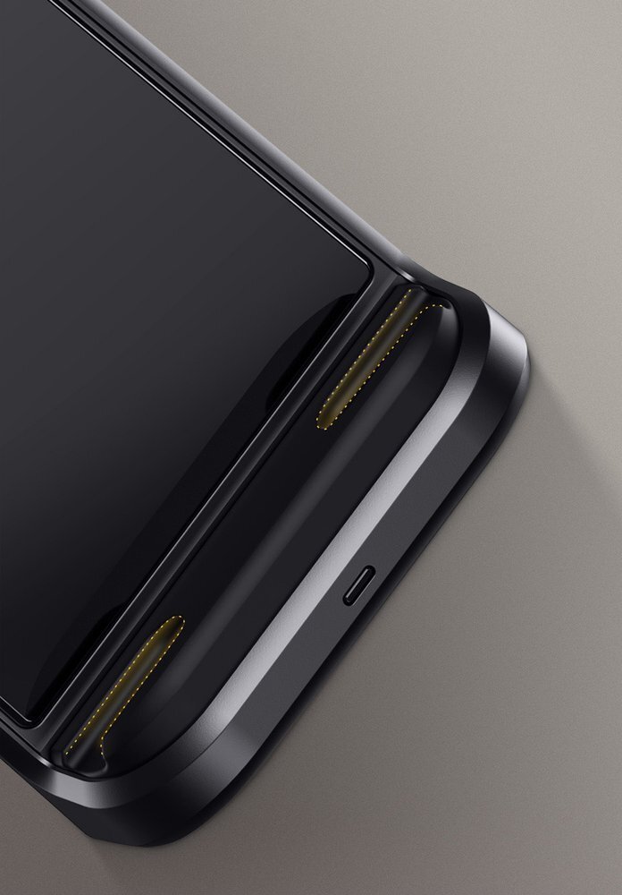 Pol Pl Baseus Samochodowy Uchwyt Do Telefonu Na Zaglowek Z Wbudowana Ladowarka Bezprzewodowa Qi 15 W Czarny Wxhz 01 63470