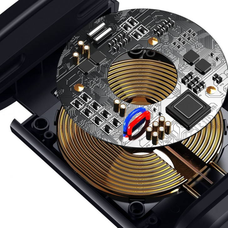 Pol Pl Baseus Samochodowy Uchwyt Do Telefonu Na Zaglowek Z Wbudowana Ladowarka Bezprzewodowa Qi 15 W Czarny Wxhz 01 63470 7