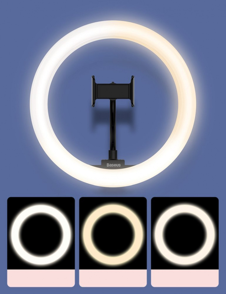 Pol Pl Baseus Fotograficzna Lampa 10 Ring Flash Pierscien Led Do Telefonu Smartfona Do Zdjec Selfie Filmow Youtube Tiktok Mini Statyw Czarny Crzb10 A01 63219