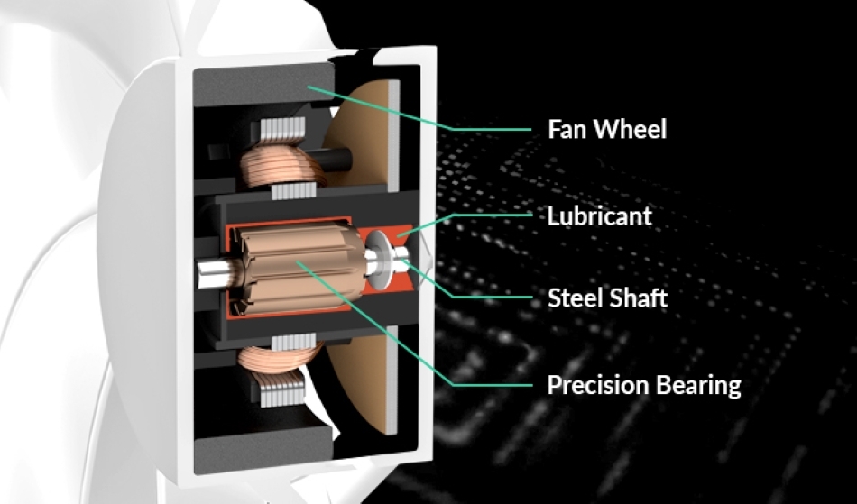Arctic Bionix P120 Pwm Pst Bialo Szary Lozysko