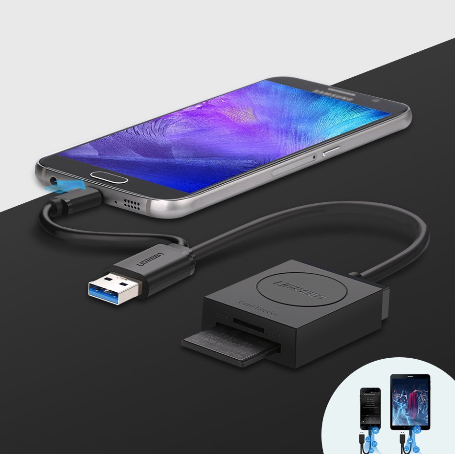 Pol Pl Ugreen Czytnik Kart Sd Micro Sd Na Usb 3 0 Czarny 20250 57362 7