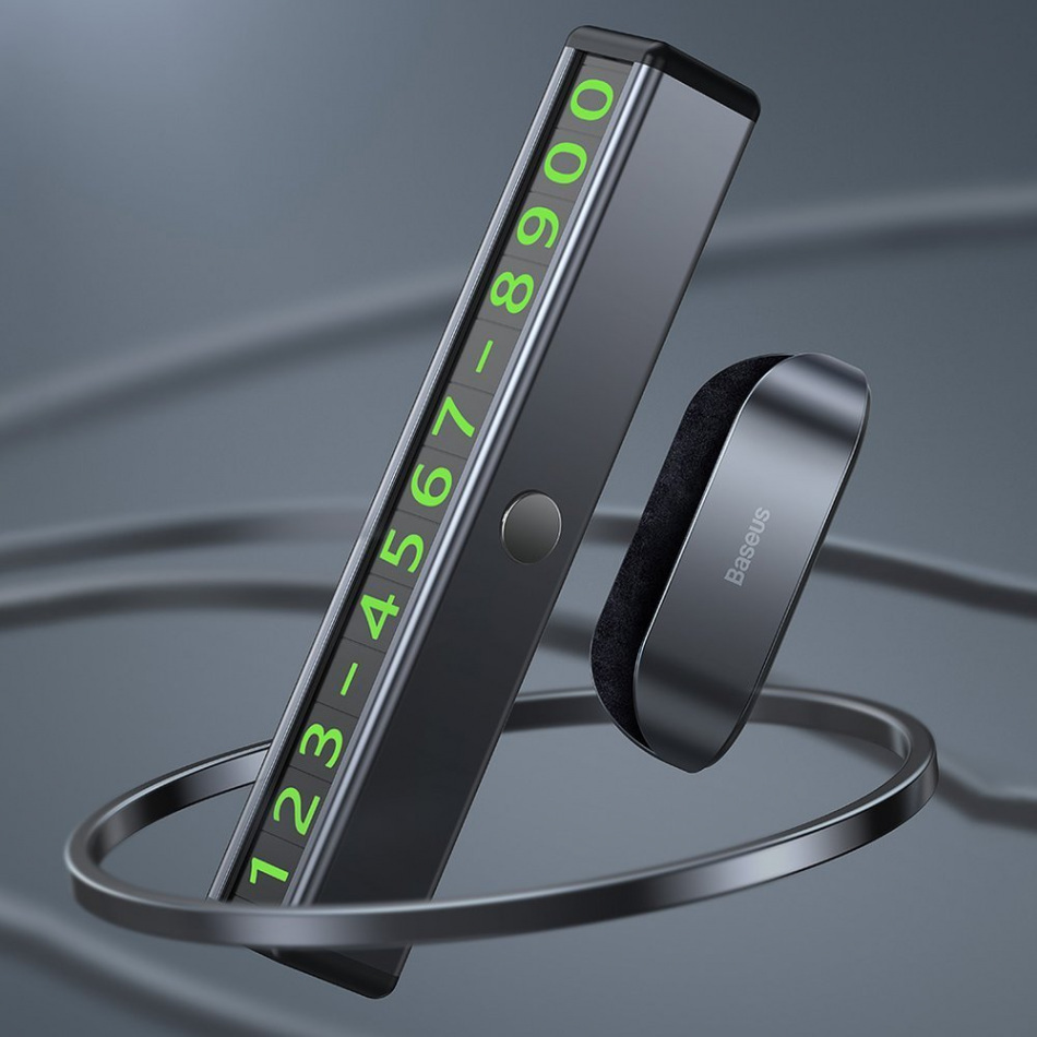 Pol Pl Baseus Tabliczka Parkingowa Do Samochodu Auta Na Numer Telefonu Czarny Cnft000001 74235