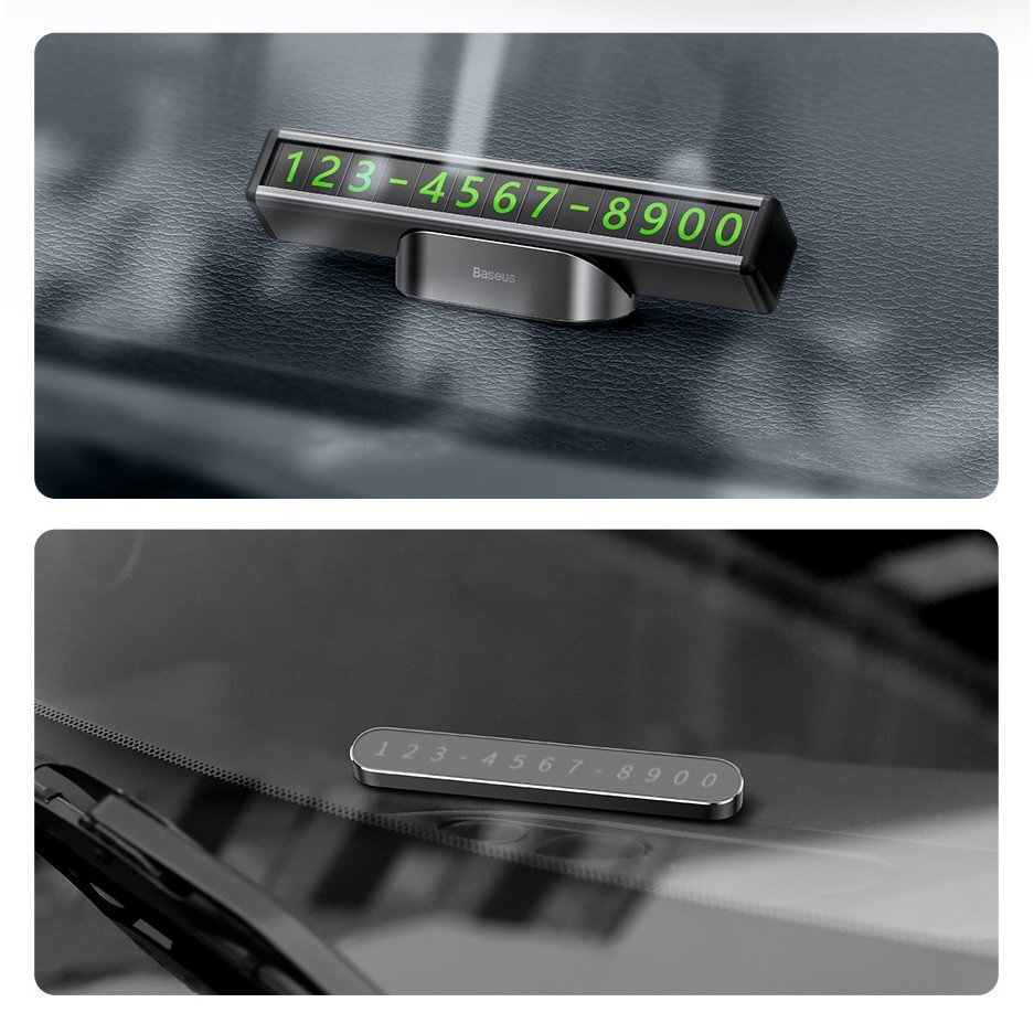 Pol Pl Baseus Tabliczka Parkingowa Do Samochodu Auta Na Numer Telefonu Czarny Cnft000001 74235