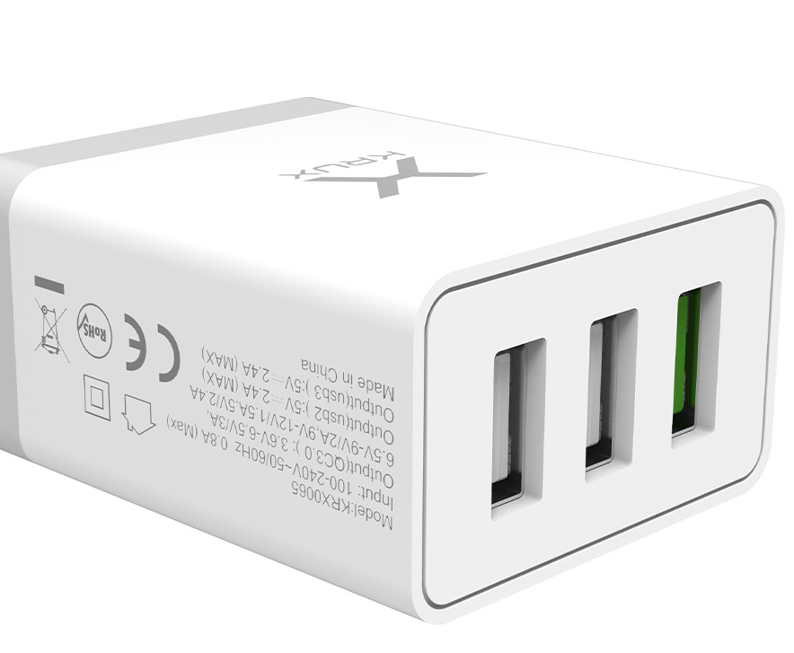 Krux Wall Charger 3x Usb Qc 3 0 Krx0065 Product 02x