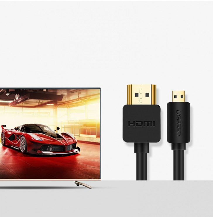 Pol Pl Ugreen Kabel Przewod Hdmi Micro Hdmi 19 Pin 2 0v 4k 60hz 30awg 1 5m Czarny 30102 57401 6
