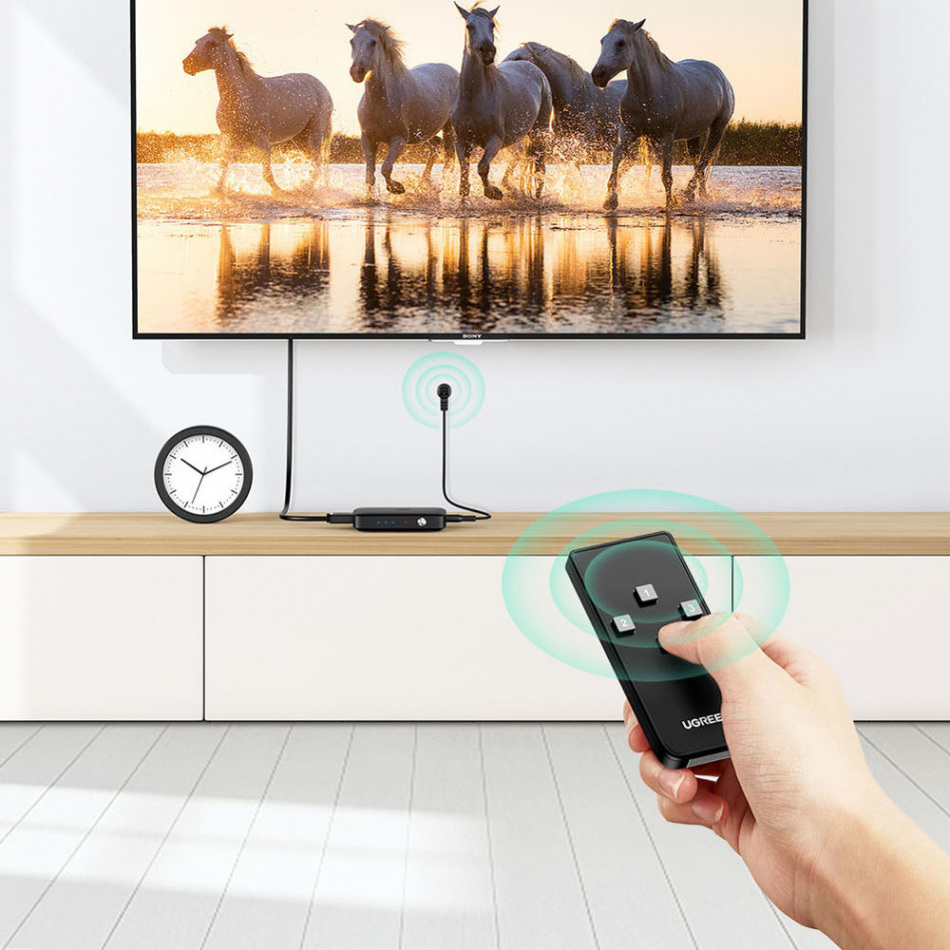 Pol Pl Ugreen Przelacznik Rozdzielacz Splitter Switch Hdmi 3x Hdmi 4k 30hz Czarny Cm332 80125 79763 7