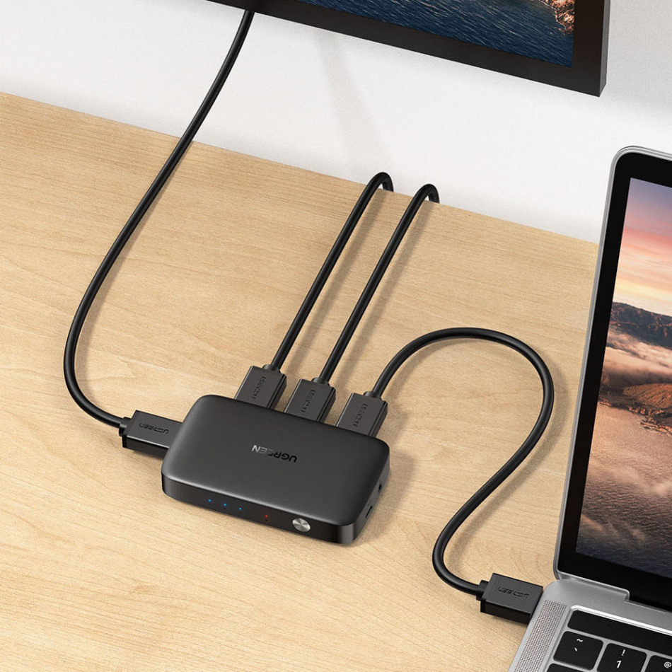 Pol Pl Ugreen Przelacznik Rozdzielacz Splitter Switch Hdmi 3x Hdmi 4k 30hz Czarny Cm332 80125 79763 9