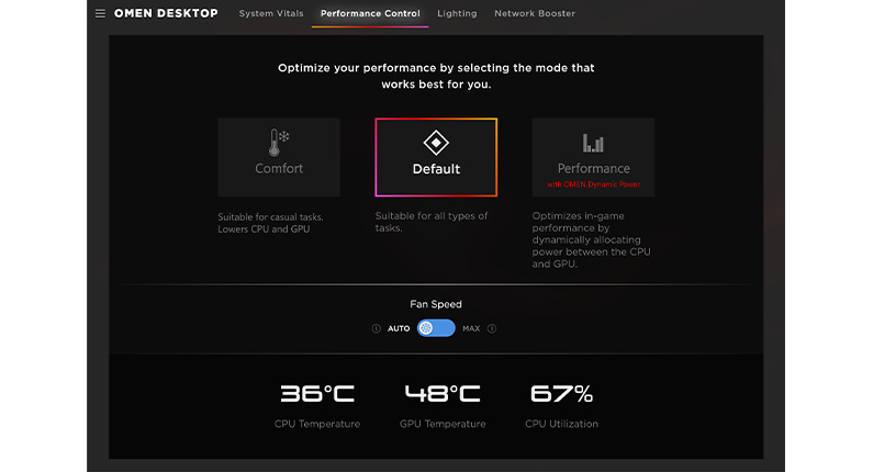 Inside Pages Desktop Performance Control
